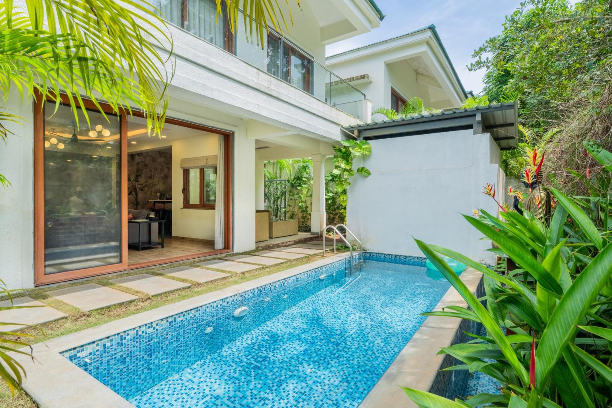 Elivaas 3 Bhk Pvt Pool & Bar - Villa Valerie Oxel Buitenkant foto